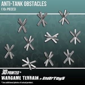 EnderToys Anti-Tank Obstacles, Terrain Scenery For Tabletop 28Mm ...