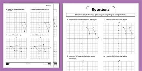 Eighth Grade Rotations Practice (teacher made) - Twinkl