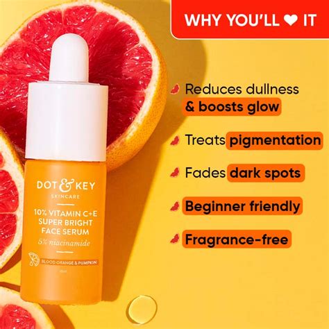 Buy Dot & Key 10% Vitamin C + E Face Serum With 5% Niacinamide, Fights ...
