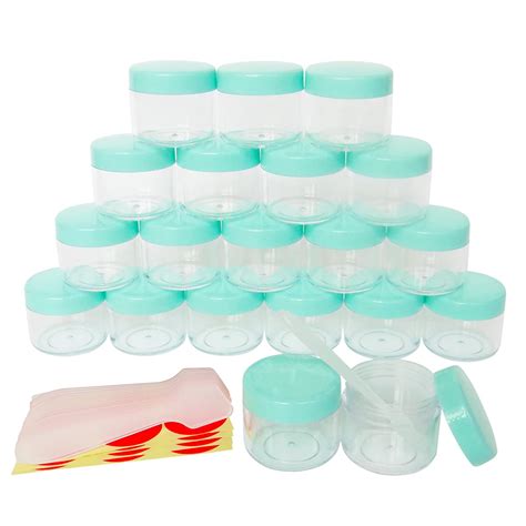 GreatforU 20pack 20ml Makeup Sample Jars, BPA Free, Small Empty ...