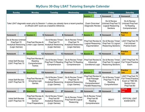 30 Day LSAT Study Plan