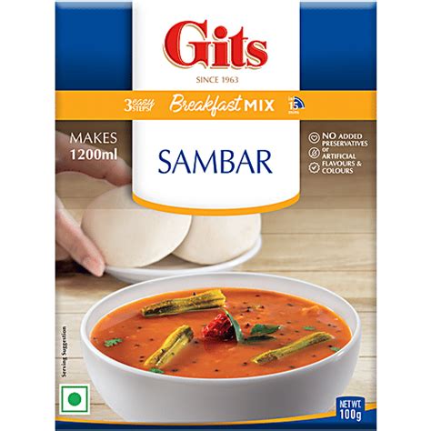 Buy Gits Mix Sambhar 100 Gm Carton Online At Best Price of Rs 67.13 ...