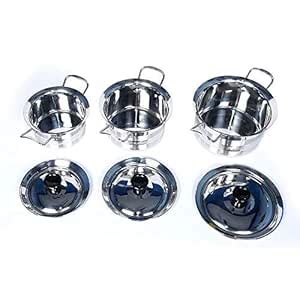 Buy POMMAA Stainless Steel Handi Set with Lid for Cooking and Serving ...