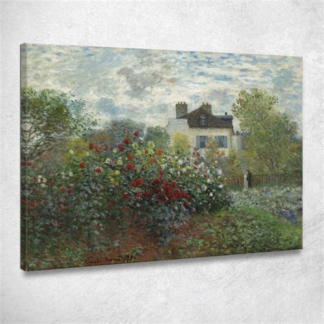 The Artist'S Garden In Argenteuil, A Corner Of The Garden With Dahlias ...