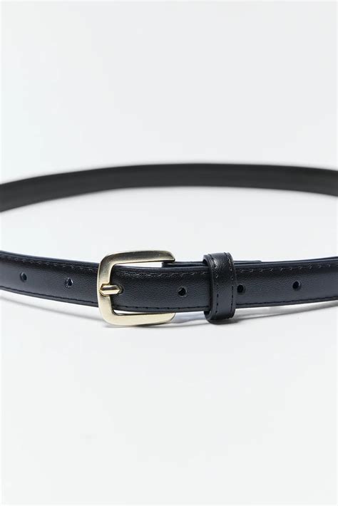 Aubrey Black Buckle Belt | Avara