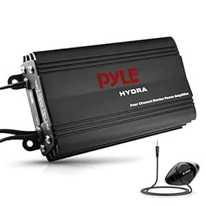 Pyle PLMRMP3B Hydra Series 4-Channel 800-Watt Waterproof Micro Marine ...