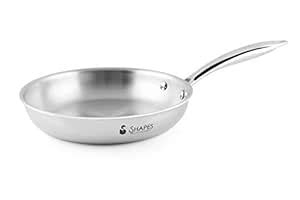 Buy Shapes Premium Silver Stainless Frypan | 32 cm, Capacity - 4LTR ...