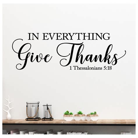 In Everything Give Thanks Wall Decal