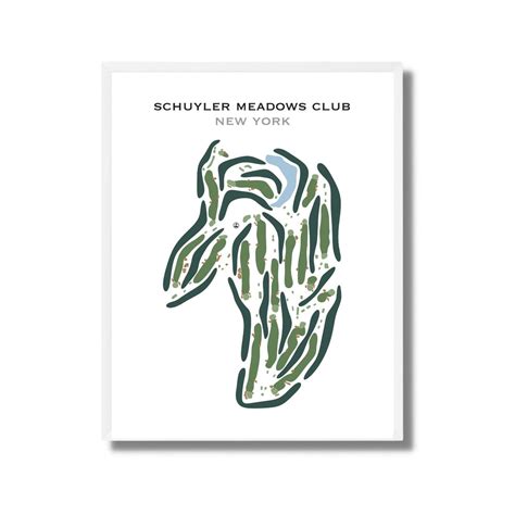 Schuyler Meadows Club, NY| Golf Course Map, Golf Map, Golfer Gift for ...
