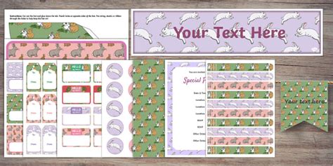 Rabbit Printable Party Decorations Pack | Twinkl Party