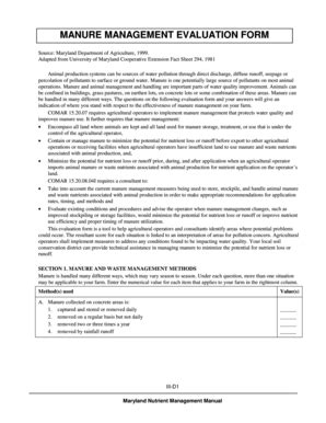 Fillable Online mda maryland Manure management evaluation form ...