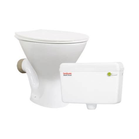 Hindware Floor Mounted White Closet WC Slick Combo 519010 WHITE with P ...