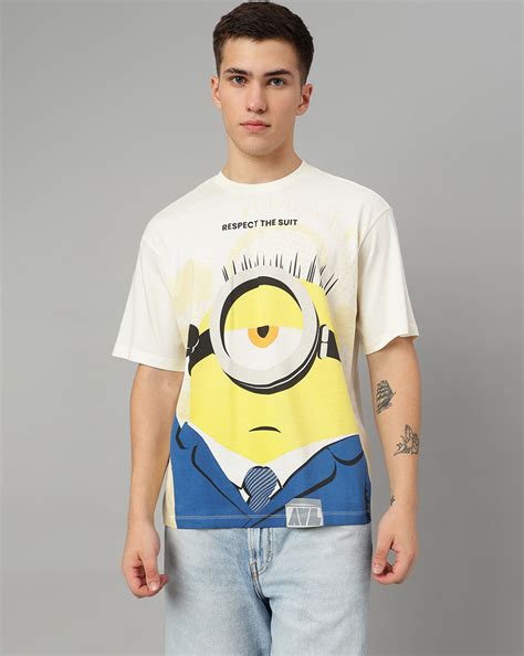 Minions Off White Oversized Tshirt Men – Free Authority