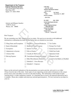 Fillable Online IRS Audit Letter Sample (PDF) - Amazon S3 Fax Email ...