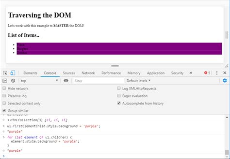 JavaScript DOM Traversing 的图像结果