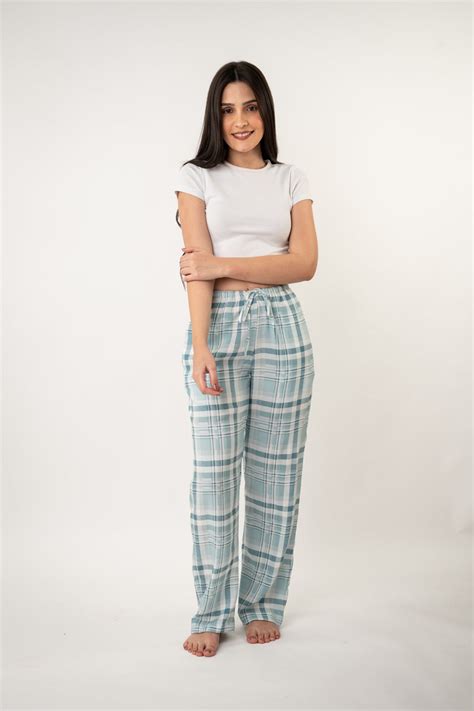 Arctic Check Blue Cotton Women's Pajama – Massio