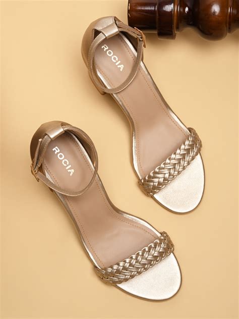 Shop Rocia By Regal Gold Women Braided Counter Back Sandals Online