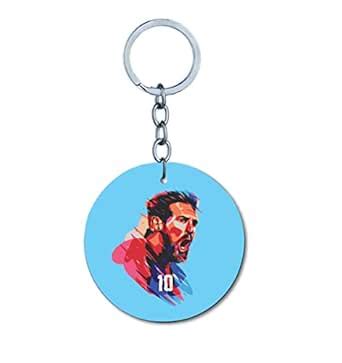 VVWV Messi Keychain Round Shape Acrylic Printed Keychain Bike Car Bag ...