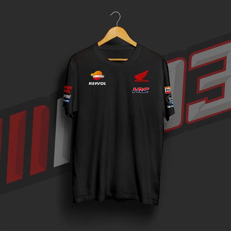 Marc Marquez HRC Racing Team Black Cotton T-shirt – 13 Store