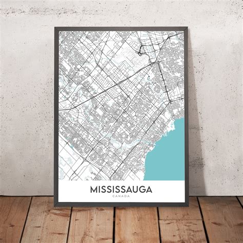 Modern City Map of Mississauga, Canada: City Centre, Streetsville, Por – The Unique Maps Co.