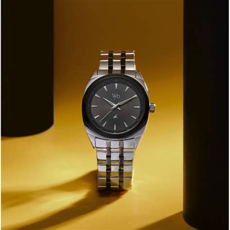 Buy Online Fastrack Vyb Arcane Quartz Analog Black Dial Two Toned Color ...