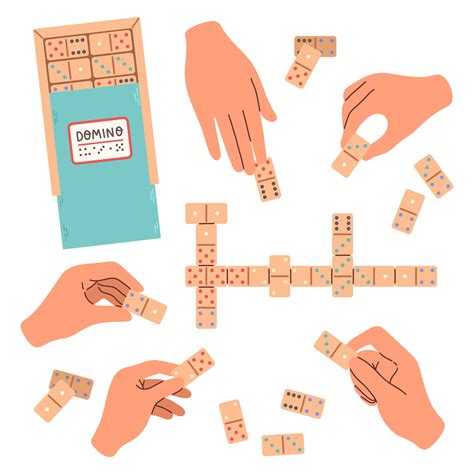 Playing Dominoes Clipart