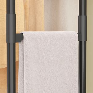 Double Pole Portable Clothing Hanging Garment Rack Laundry Drying ...