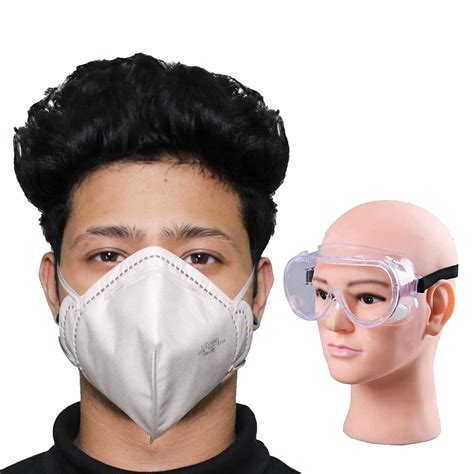 Biroller Combo of 1 Piece Goggle V-N95 SITRA Approved 5 Layer ...