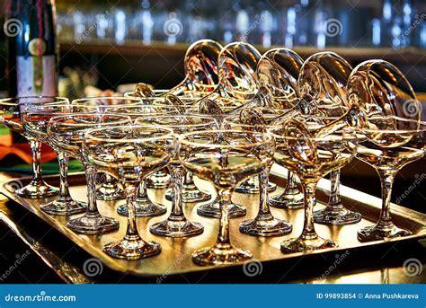 Champagne coupe glasses stock photo. Image of party, counter - 99893854