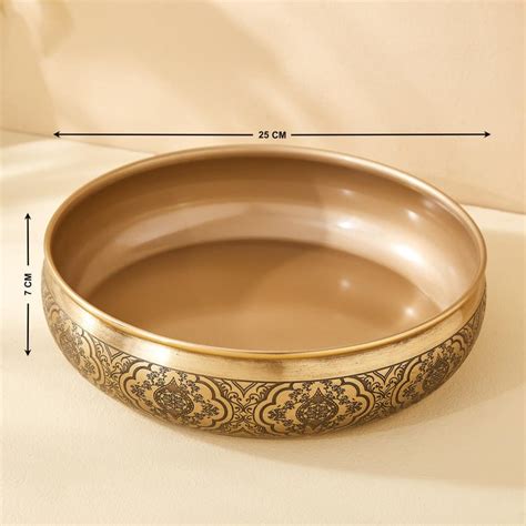 Buy Austin Metal Embossed Decorative Bowl from Home Centre at just INR ...