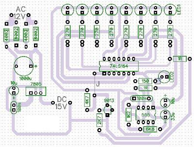 Image result for LED Circuit Using 4017 PCB Layout
