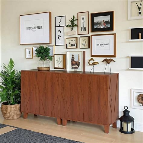 Modern Sideboard Cabinet,Large Buffet Storage Cabinet With Solid Wood ...