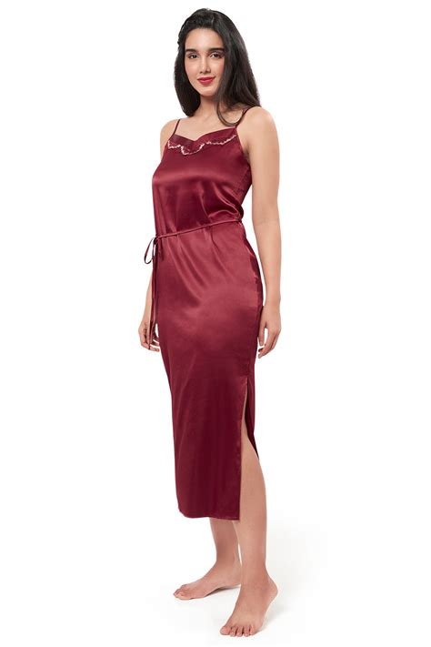 Buy Eternal Bliss Full Length Chemise - Red Berry | amanté