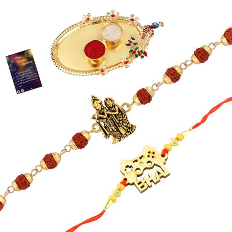 Buy PAOLA Jewels Rakhi Rudraksh Radha Krishna With Tu Mera Hero With ...