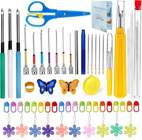 Buy 59 Pcs Punch Needle Set, Embroidery Beginner Kit with Punch Needles ...