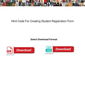 Fillable Online Html Code For Creating Student Registration Form flex ...