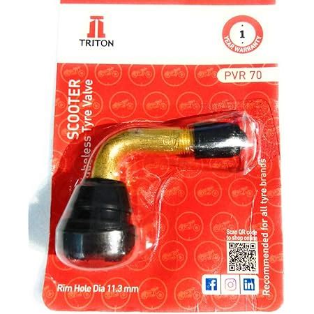 Triton Scooter Activa Tubeless Tyre Valve PVR-70 for All tyre Brands (1 ...
