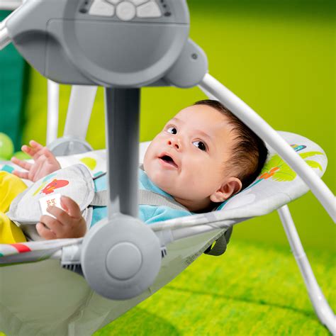 Bright Starts Playful Paradise Portable Compact Automatic Baby Swing ...