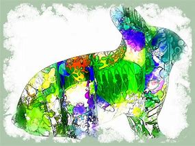 Image result for Funky Easter Bunny Art