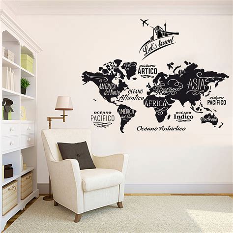 World Map Wall Art Map at Kayla Frayne blog