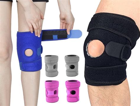 Knee Brace Patella Stabilizer Support Compression Velcro Sleeve Women ...