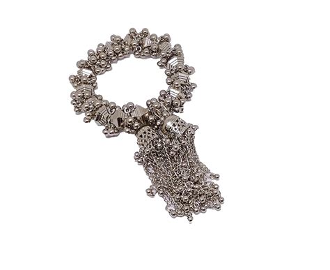 Buy Nityakshi Banjara Style Oxidised Silver Plated Bracelet Bangle With ...