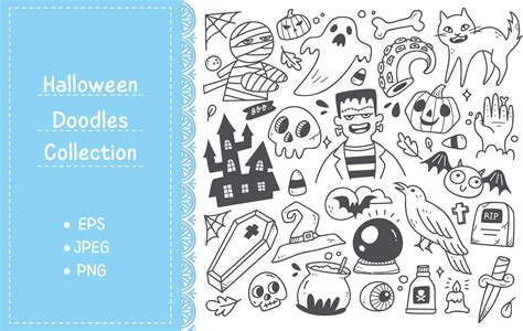 Set of Cute Halloween Doodles Afbeelding door Big Barn Doodles ...