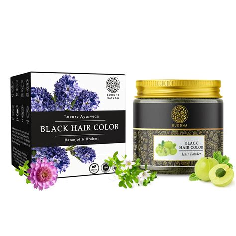 Buddha Natural Black Hair Color Powder (50 Gram) - Plant Based Natural ...