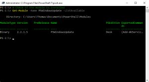 Image result for Windows Update PowerShell Module