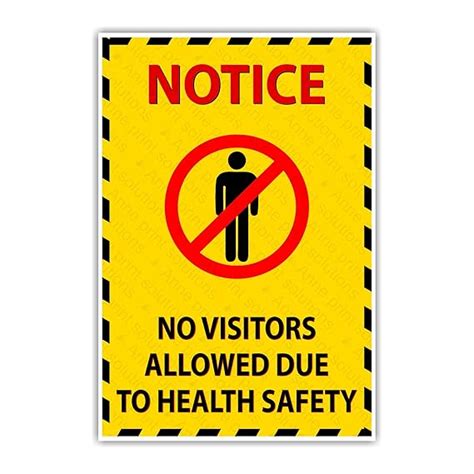 Anne Print Solutions® Coronavirus Notice No Visitors Allowed Poster ...