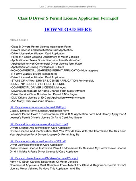 Image result for Class D Driver License