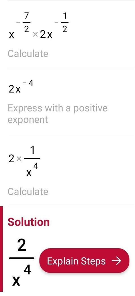 x^-7/2×2x^-1/2in words,x to the power -7/2 multiplied by 2x to the ...