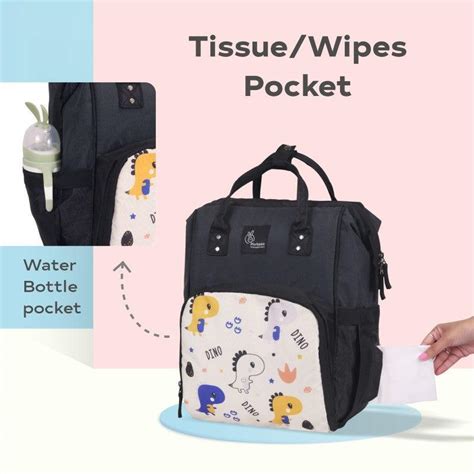 Caramello Dino Diaper Bag for Mother, Multipurpose And Water Resistant