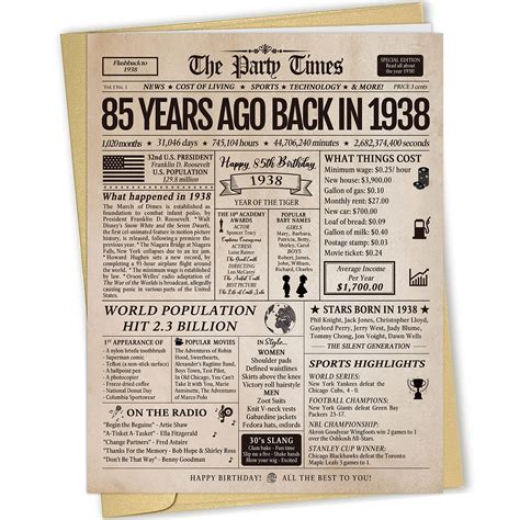 Buy Big 85th Birthday Card Gifts for Grandma Grandpa, Large 85 Years ...